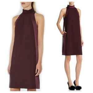 REISS Kaelin Wine/Burgundy Dress High Neck Size 6